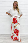 White Red Floral