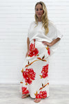 White Red Floral