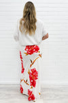 White Red Floral