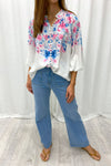 Blue Pink Floral