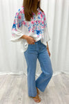 Blue Pink Floral
