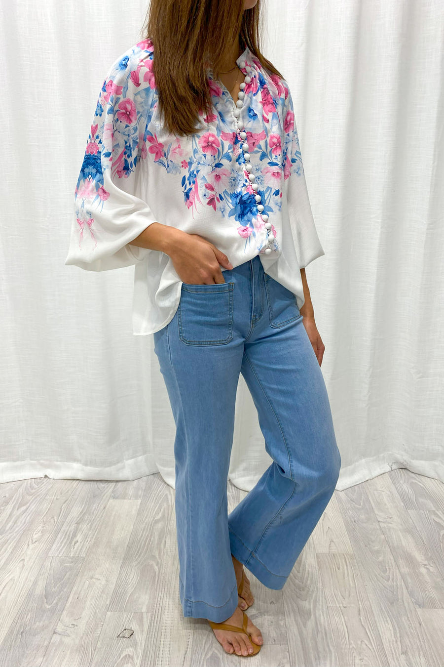 Blue Pink Floral