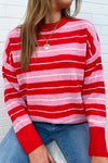 Red Pink Stripe