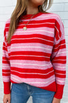 Red Pink Stripe