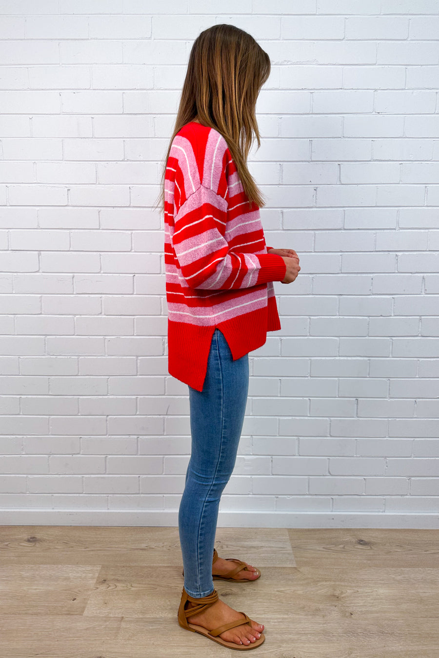Red Pink Stripe
