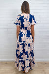 Peach Navy Floral