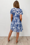 White Blue Floral