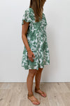 White Green Floral
