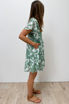 White Green Floral