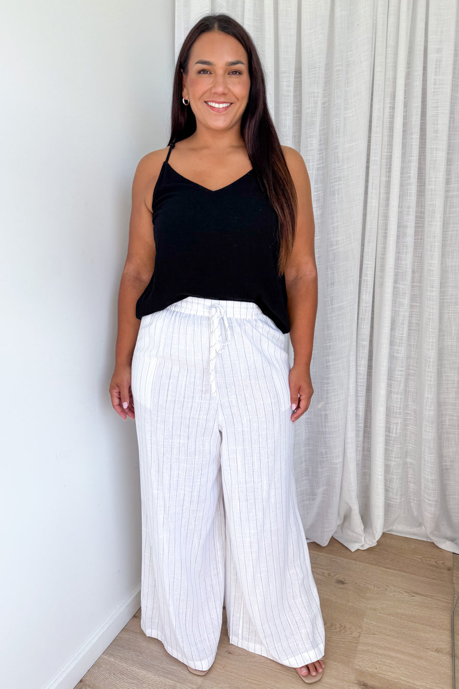 White Pinstripe