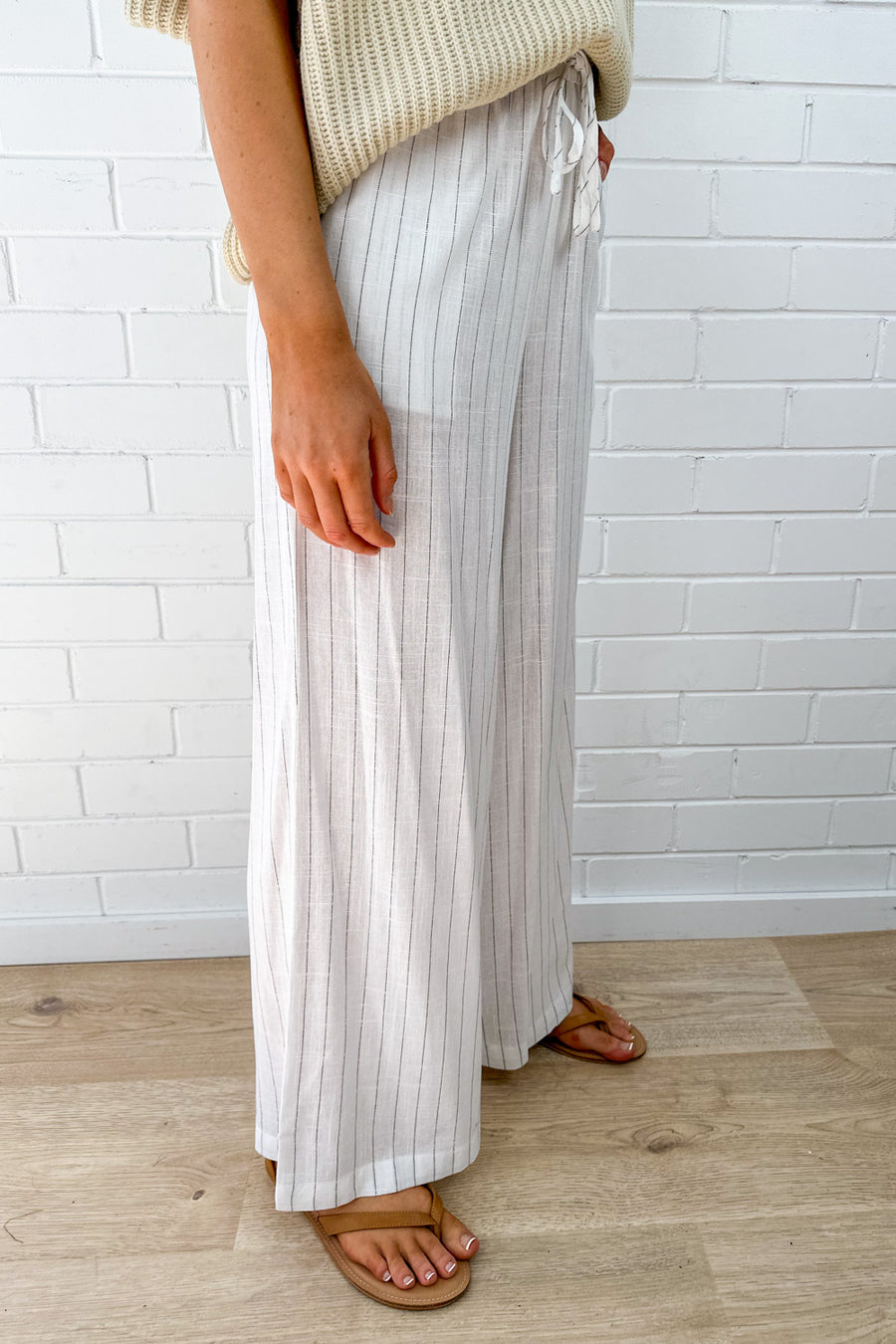 White Pinstripe