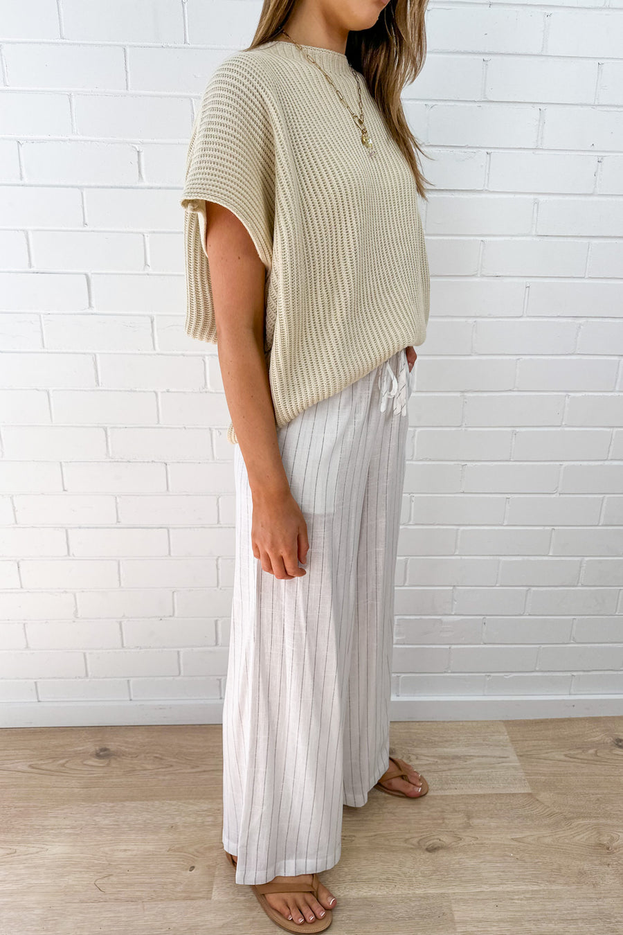 White Pinstripe