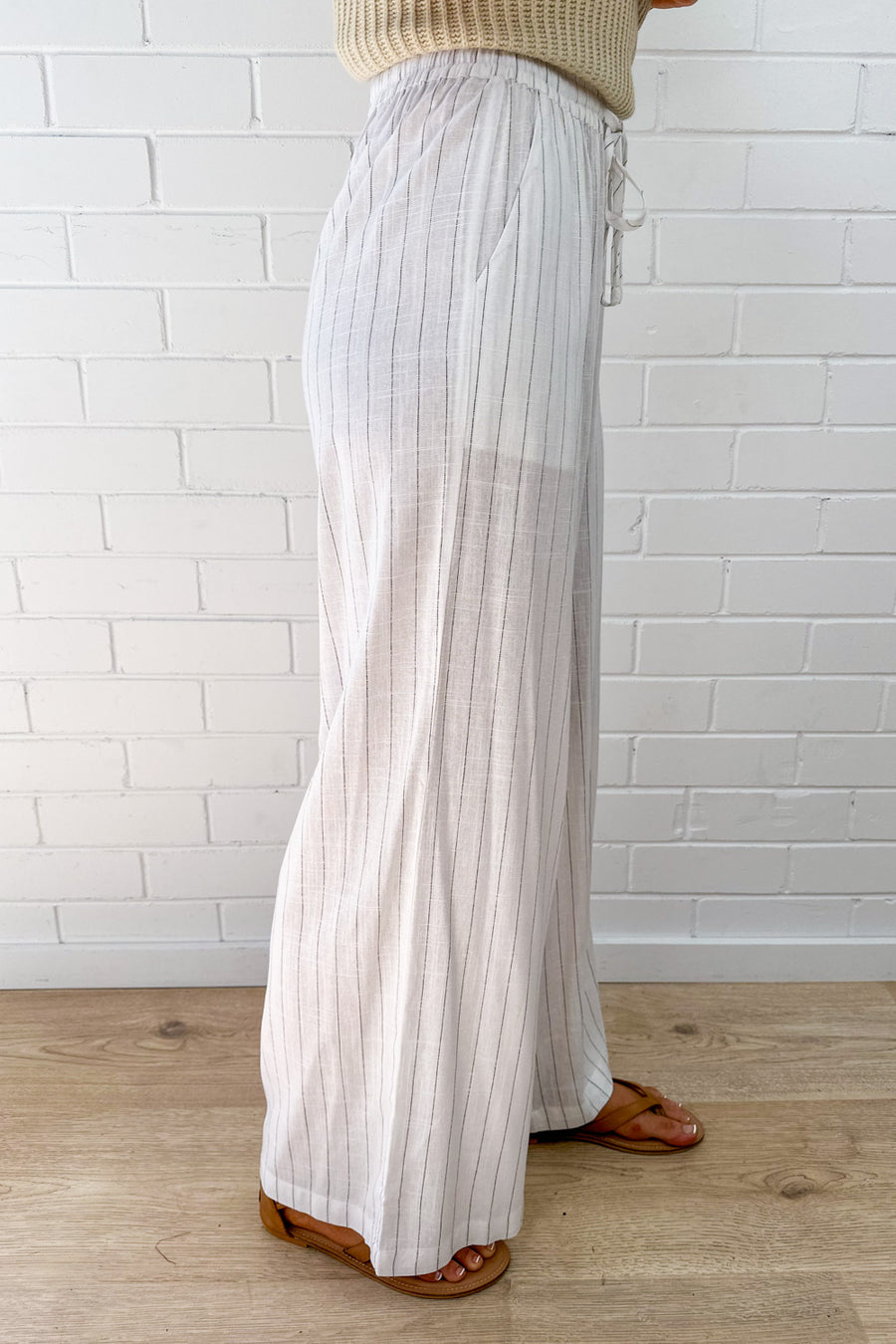 White Pinstripe