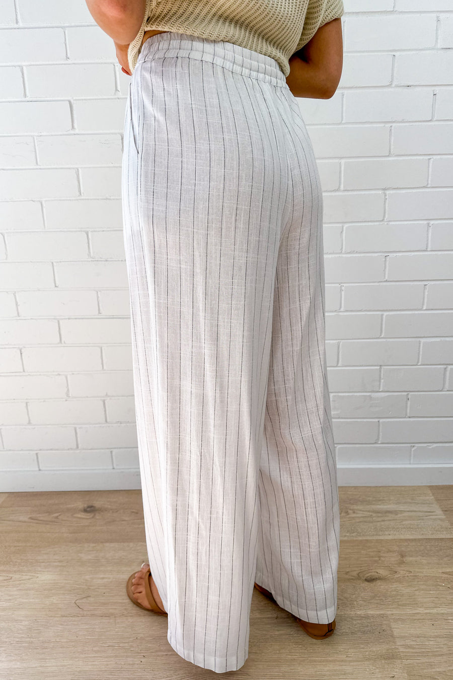 White Pinstripe