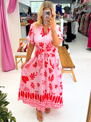 Pink Red Print: beth