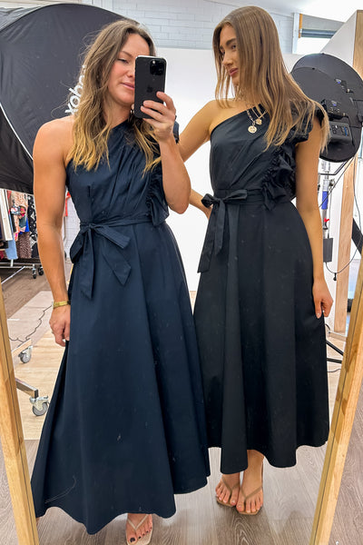 navy blue hawaiian dress Hawaii | One-Shoulder Occasion Dress Elevated Basics 48 44.5 Pink Long Sleeve Beaded Size:12 UK