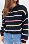 Black Multi Stripe