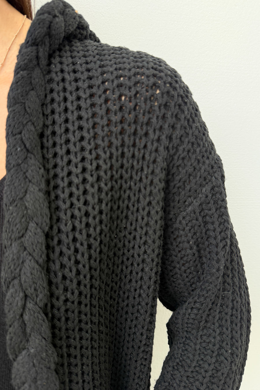 Hooded Knit Cardi