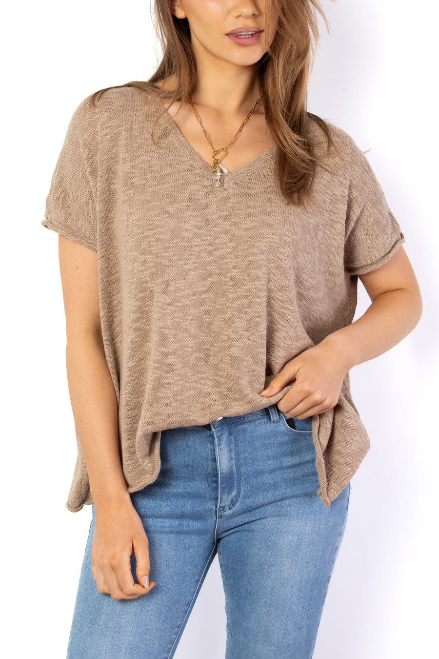 Hunter Knitted Top - Latte