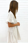 Beige White Stripe