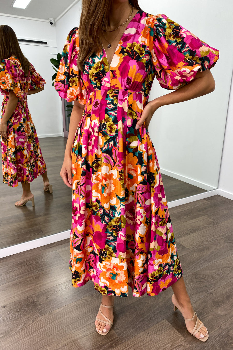 Pink Orange Floral