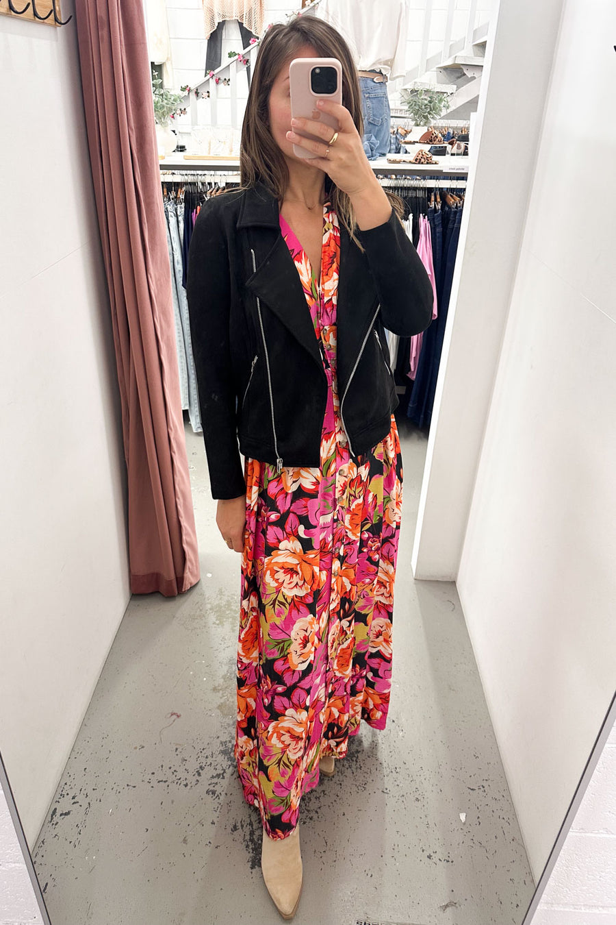 Pink Orange Floral