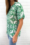 Green White Tile