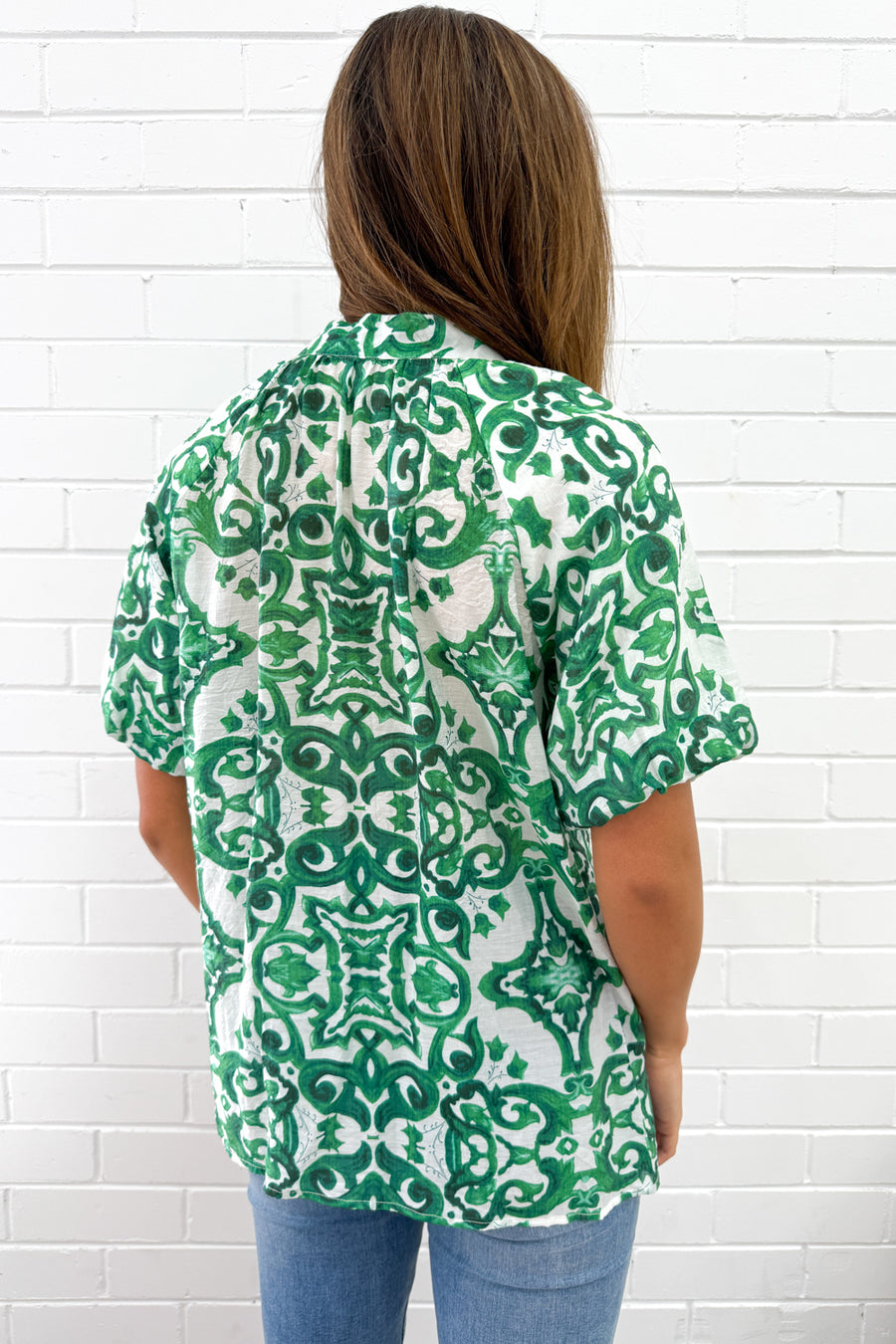 Green White Tile