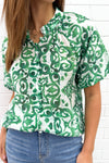 Green White Tile