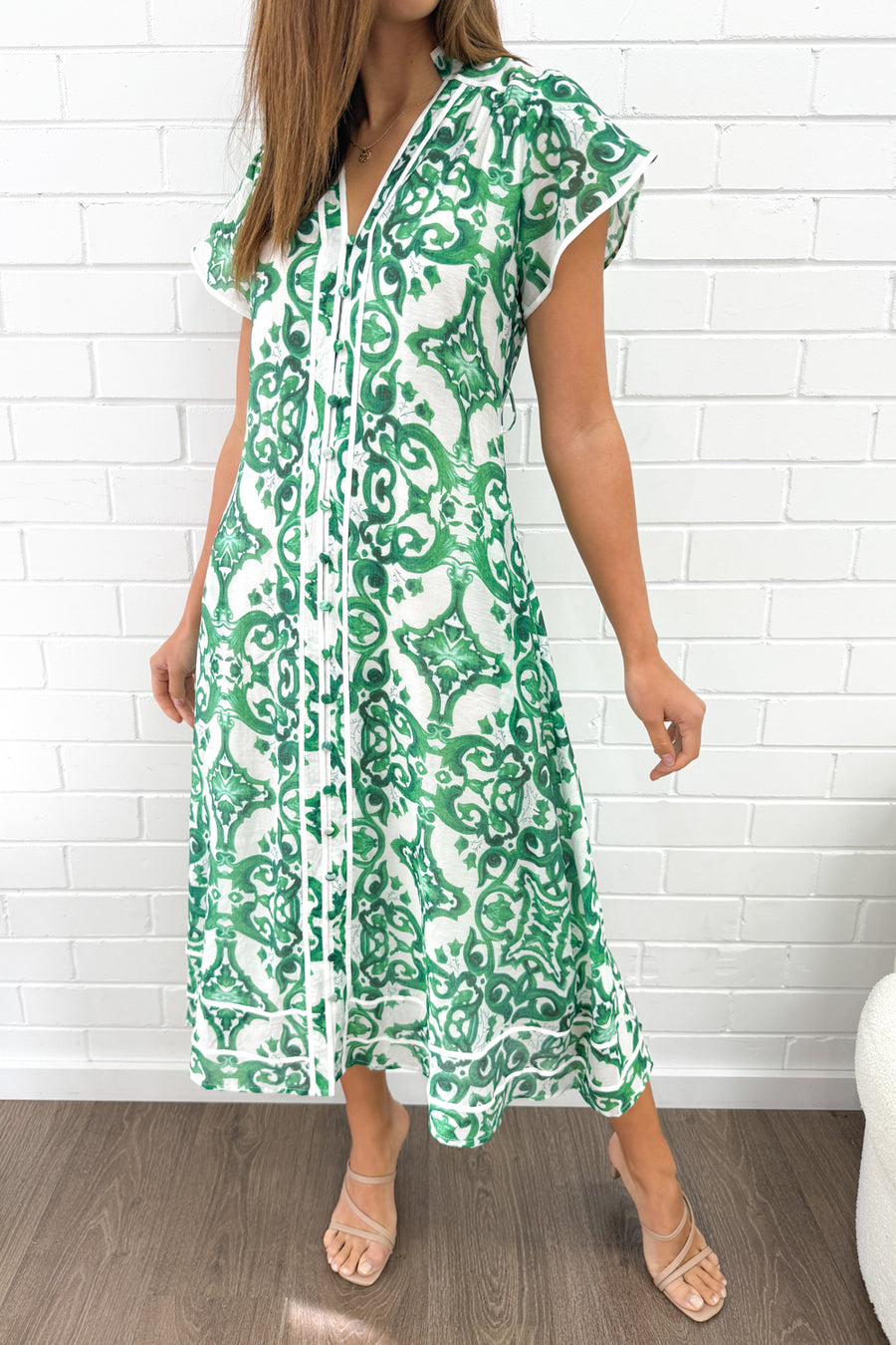 Green White Tile