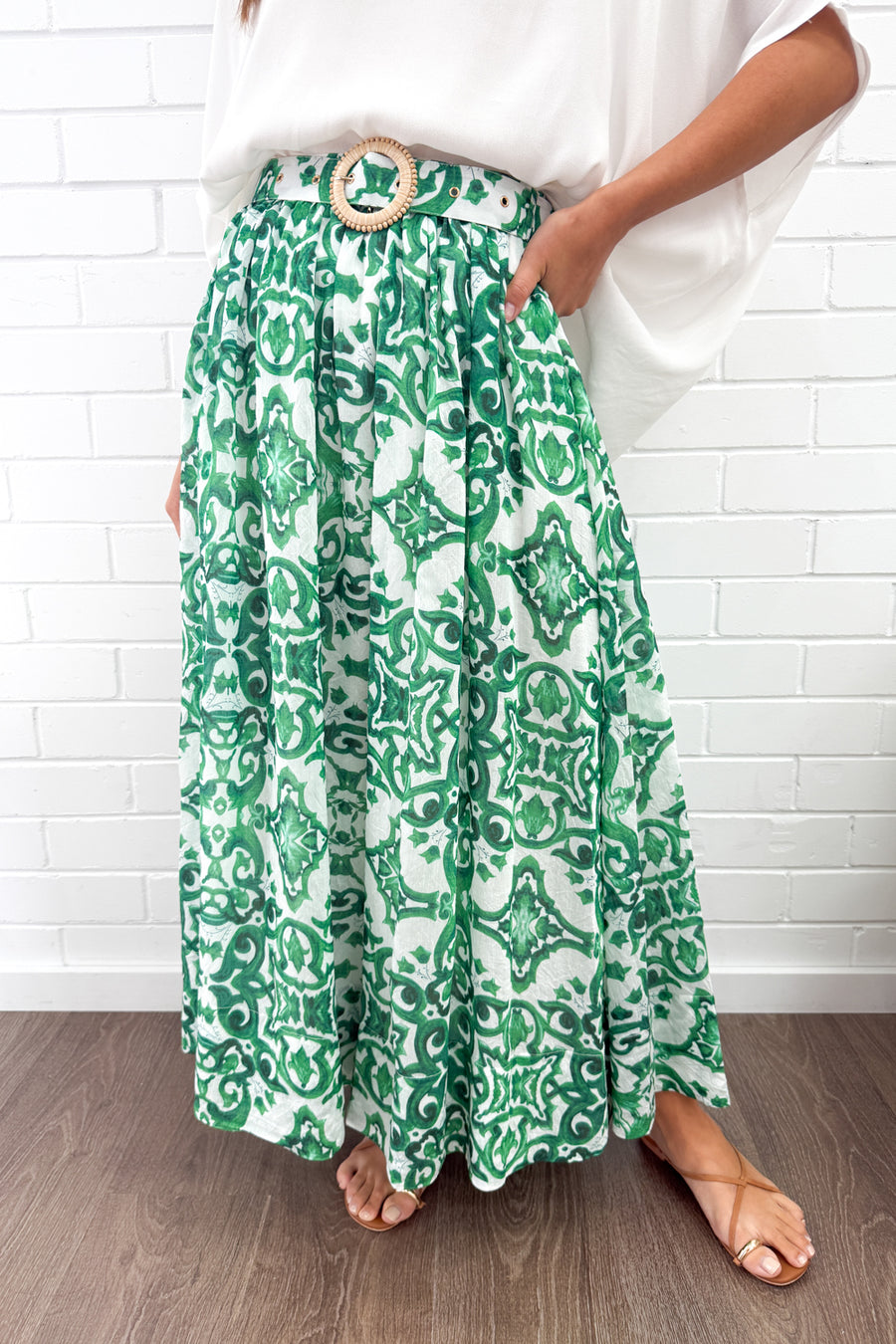Green White Tile