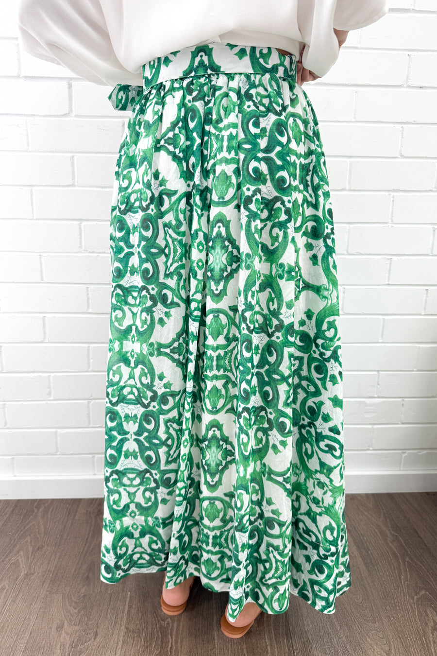 Green White Tile
