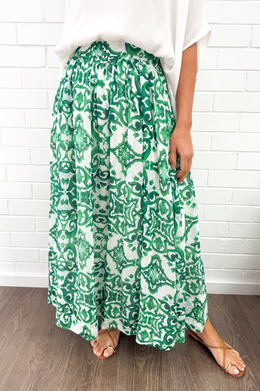 Green White Tile