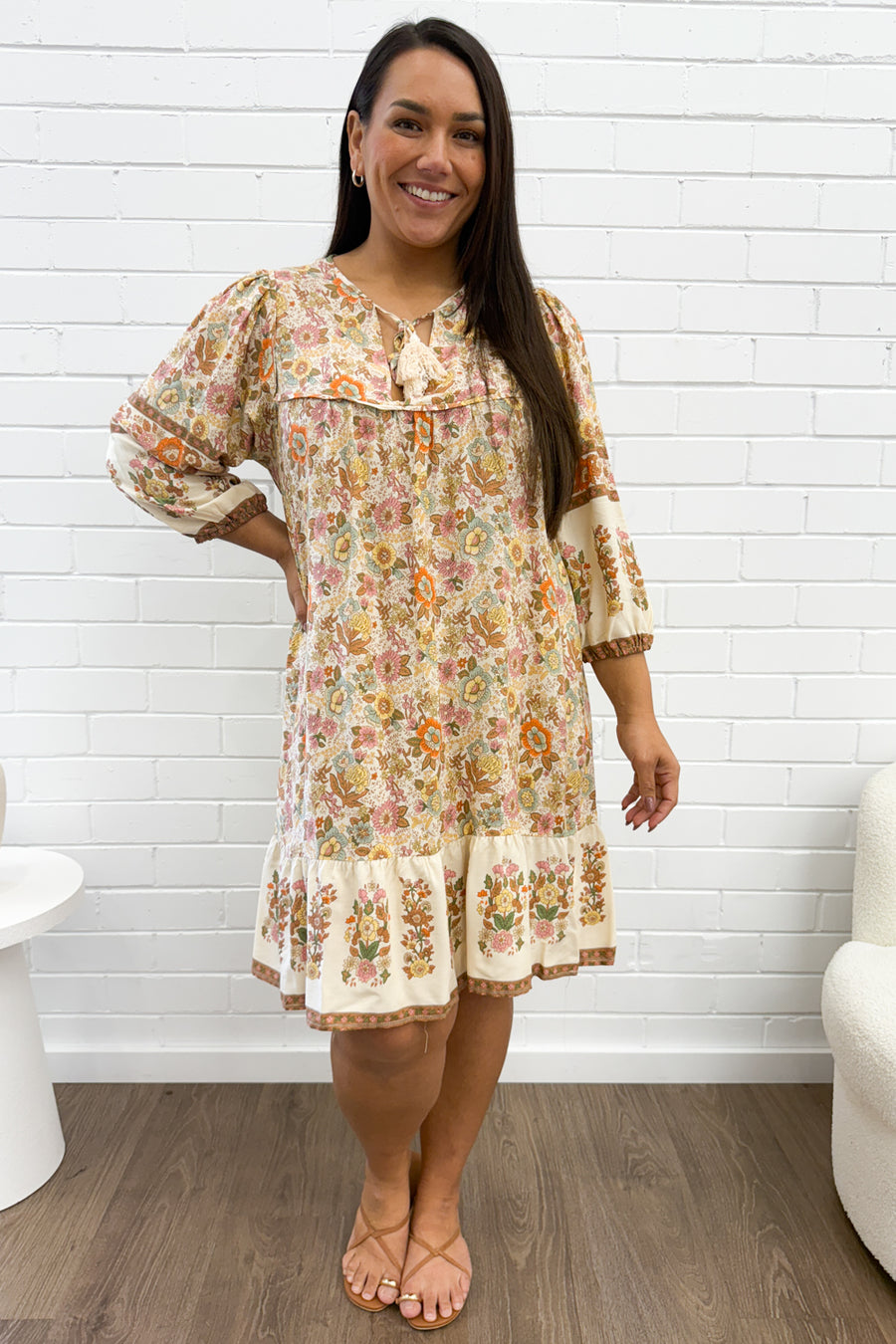 Cream Floral Multi