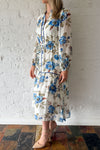 Cream Blue Floral