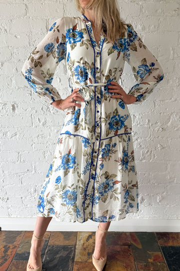 Cream Blue Floral: izzy