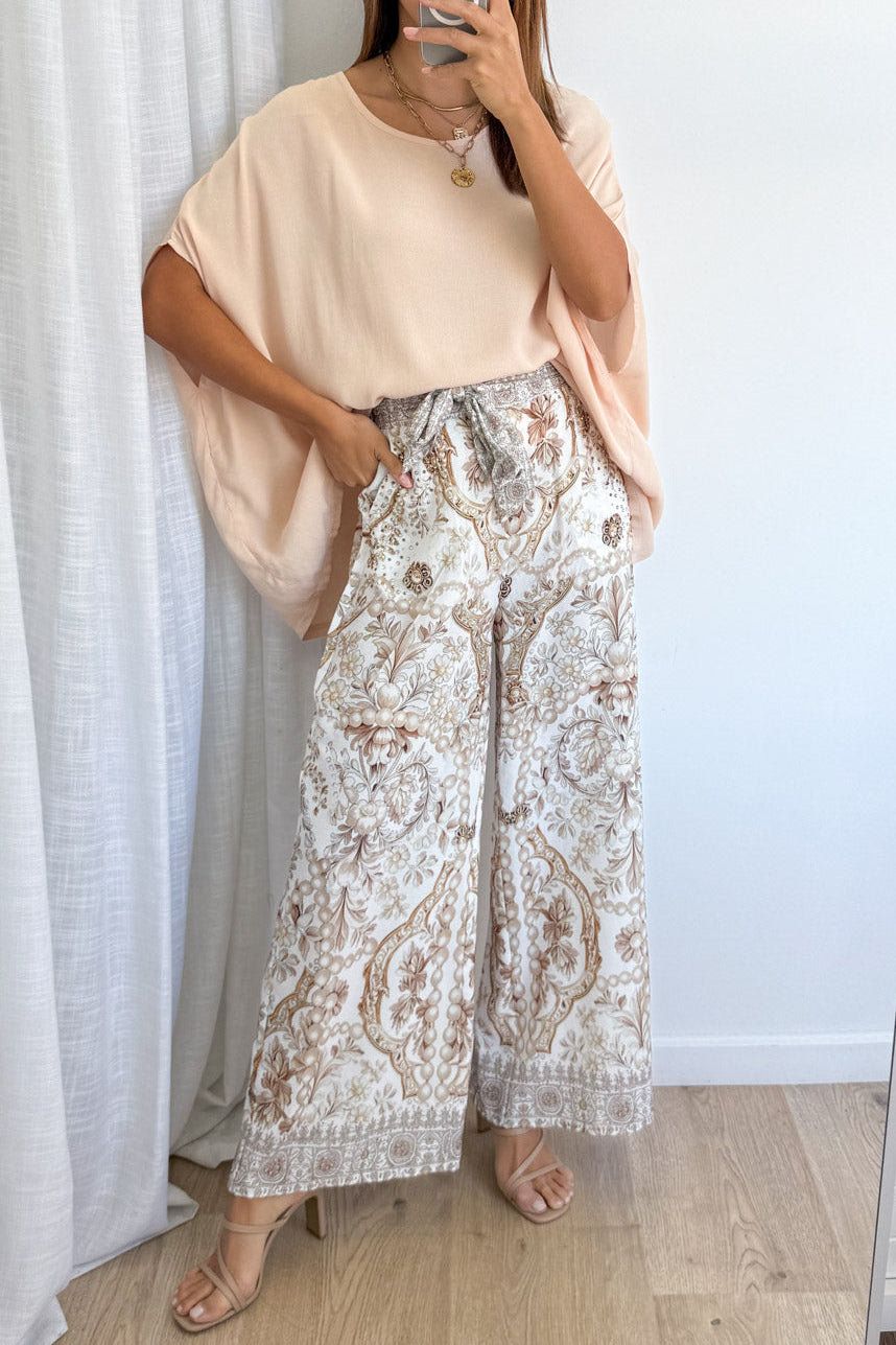 Cream Vintage Floral