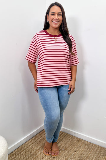 Burgundy Stripe: ash