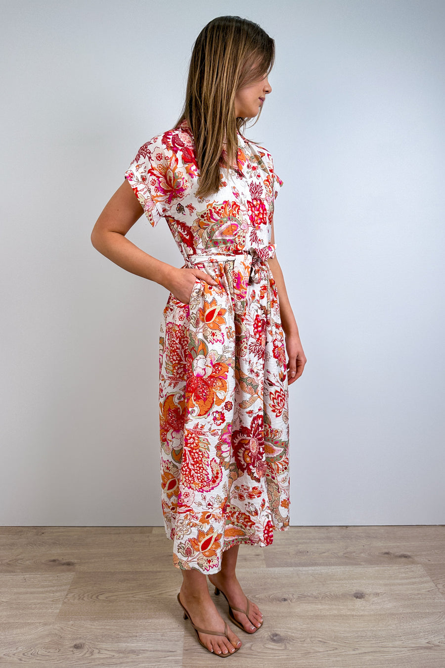Red White Floral