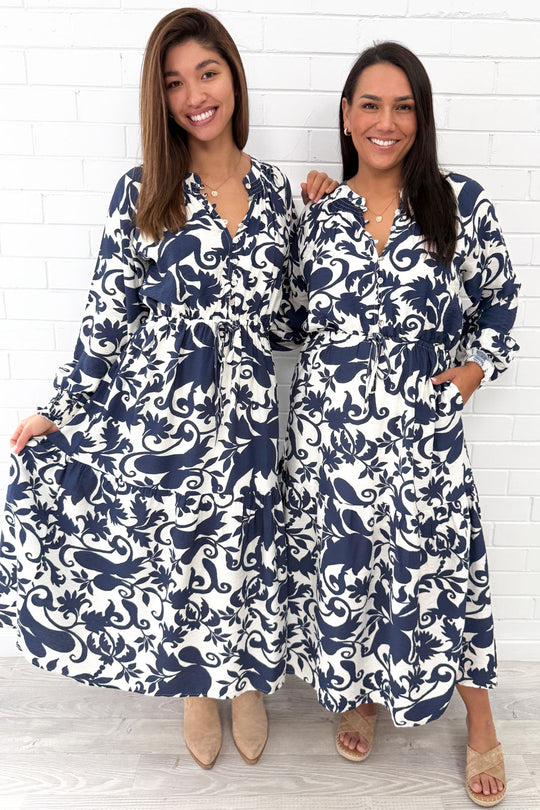 Navy Floral: ash