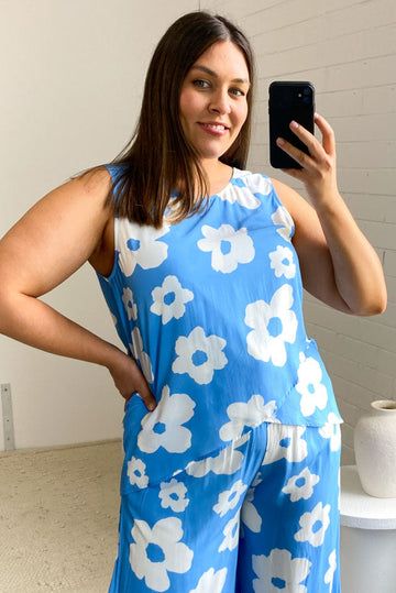 Blue Floral: nat