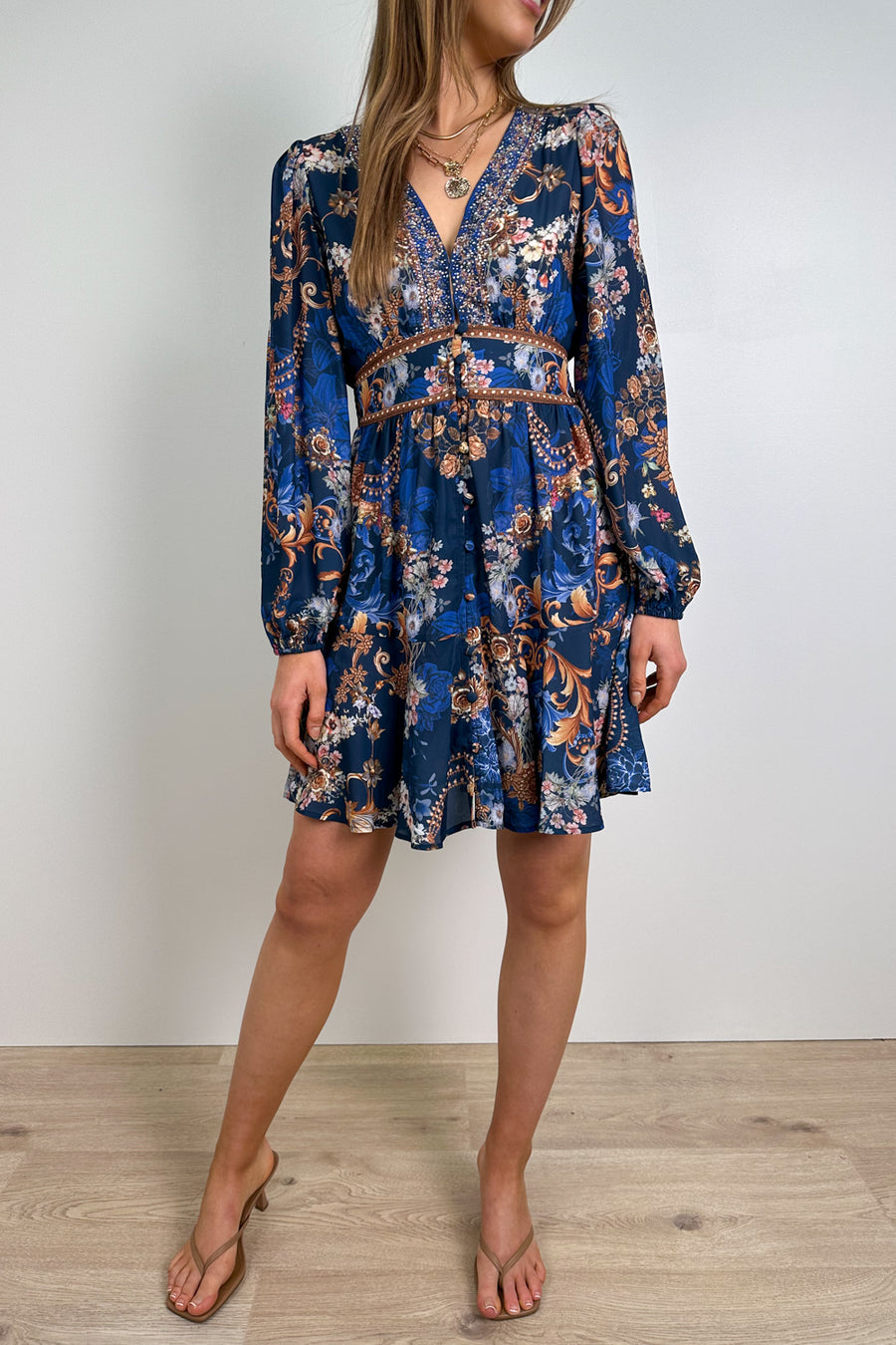 Navy Pearl Print