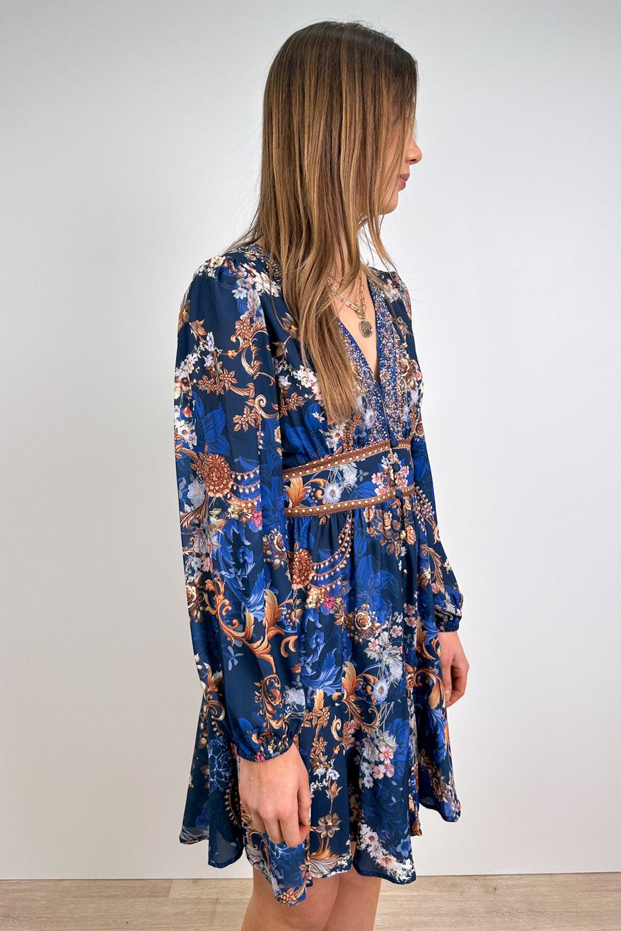 Navy Pearl Print