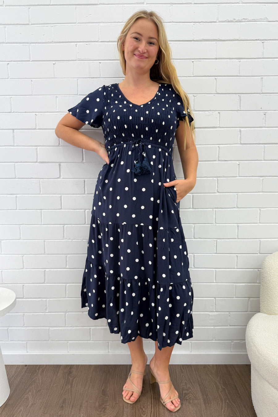 Navy White Spot