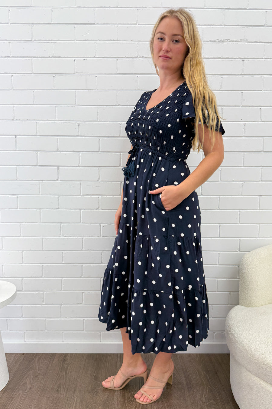 Navy White Spot