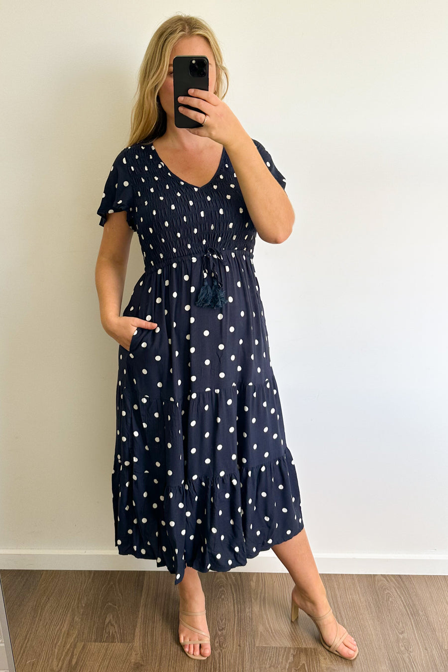 Navy White Spot