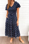 Navy White Spot