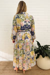 Navy Green Print