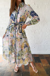 Navy Green Print