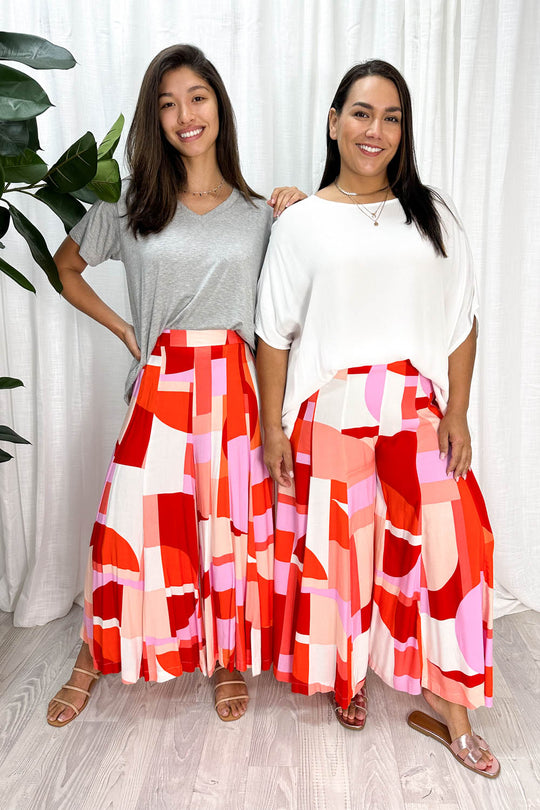 Pink Orange Print